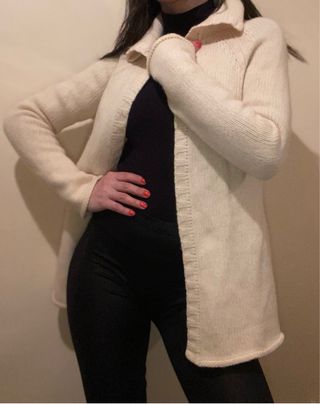 Cardigan lana crema talla S
