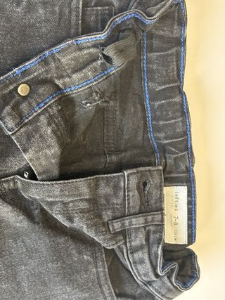 Pantalones Vaqueros Niño Lefties Negros Talla 7-8