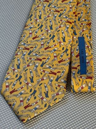 Corbata Loewe amarilla con estampado