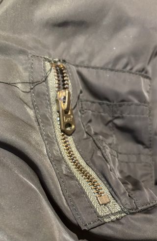 Chaqueta Bomber Lee Aviador Verde Militar Talla L