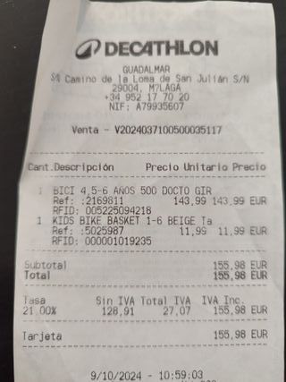 Bicicleta Infantil BTWIN Rodado 16