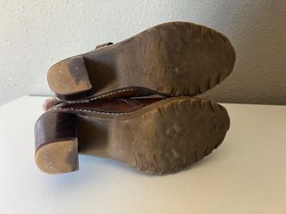 Botines de tacón marrones con pelo