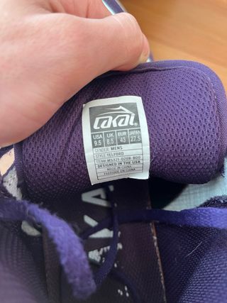 Zapatillas altas Lakai moradas y blancas