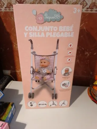 Conjunto Bebé y Silla Plegable