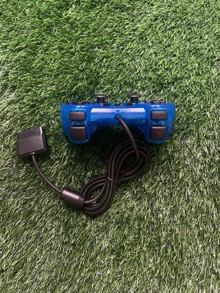 Mando PS2 Sony Azul Transparente