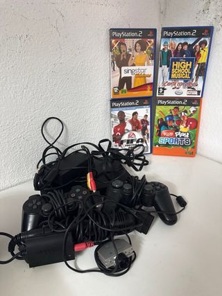 Consola PlayStation 2 Negra + 4 Juegos