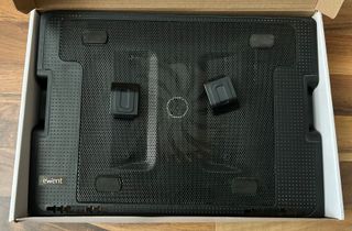 Soporte Doble Monitor + base refrig. portatil