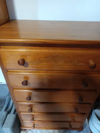 Sinfonier de madera con 6 cajones