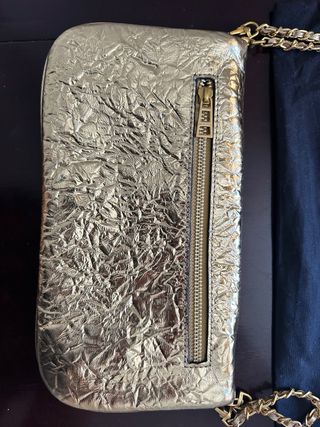 Bolso Zadig & Voltaire Rock Wrinkled Metal Oro