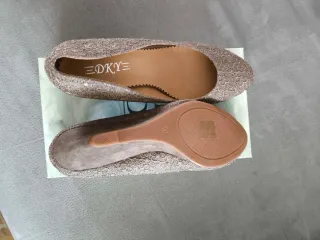 Zapatos cuña DKN Beige/Oro Talla 40