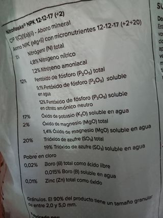 Abono plantas y cultivos 1 kilo