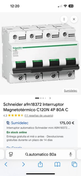 Interruptores Automáticos y Diferenciales Schneide