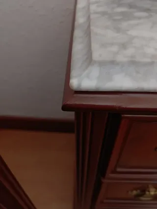 2 mesitas de noche clásicas mármol