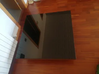 Mesa de centro moderna cristal y madera