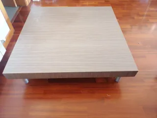 Mesa de centro moderna cristal y madera
