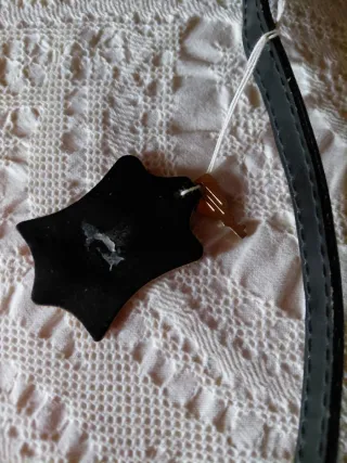 Bolso de piel auténtica negro