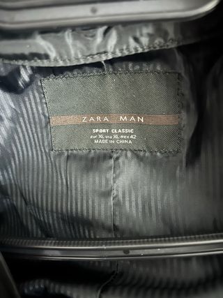 Chaqueta Zara Gris Talla Xl