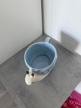 Tazza Lumaca Ceramica Blu e Bianca