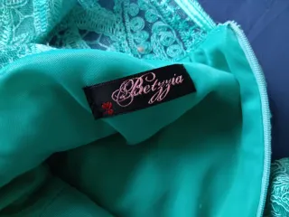 Vestido mujer verde azulado