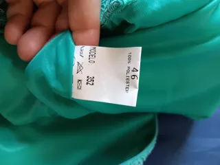 Vestido mujer verde azulado