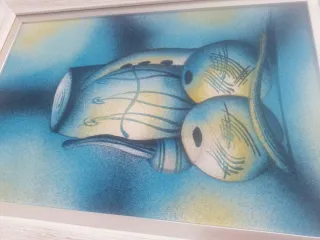 Cuadros originales pintados con arena. África.