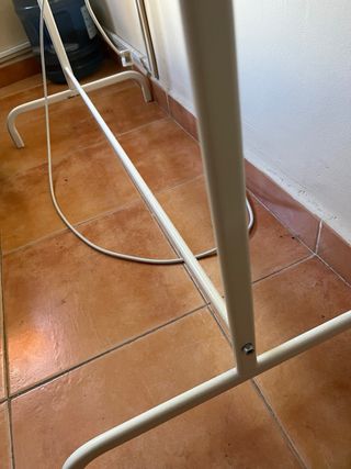 Burro perchero metálico resistente blanco