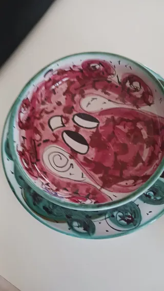 3 posti tavola ceramica decorati