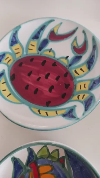 3 posti tavola ceramica decorati