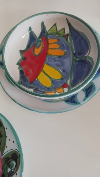 3 posti tavola ceramica decorati