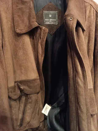 Cazadora Cuero Paco Rabanne Marrón