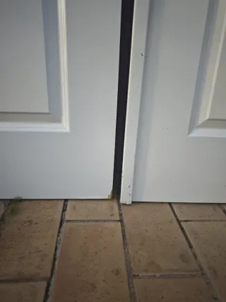 Puertas dobles de salón blancas