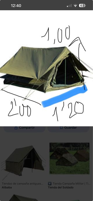 Tienda de campaña 2/3 personas Trigano