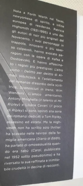 Patricia Higsmith Sconosciuti in treno Bompiani