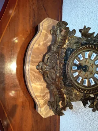 Reloj Bronce y Mármol Antiguo