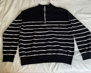 Jersey rayas cuello cremallera