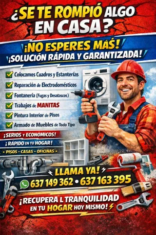 Ofresco servicios de fontanería, manitas y pintura