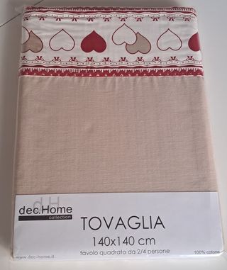 Tovaglia quadrata Dec.Home + 2 presine