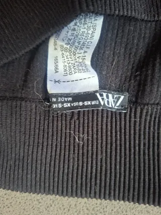 Leggings Zara Negro Canalé