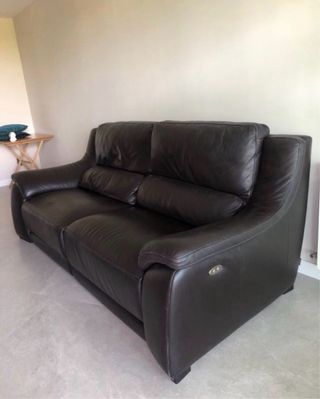 Sofá POLO DIVANI 3 plazas piel flor