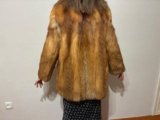 Abrigo de zorro natural auténtico