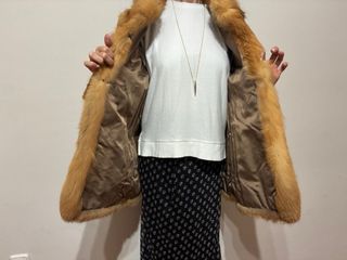 Abrigo de zorro natural auténtico