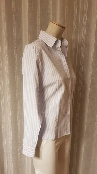 Camisa Spagnolo Talla 40 Rayas Azul/Blanco