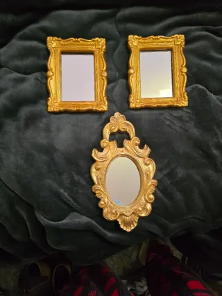 Set 3 Espejos Barrocos Dorados