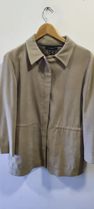 Chaqueta Zara Basic Beige Mujer