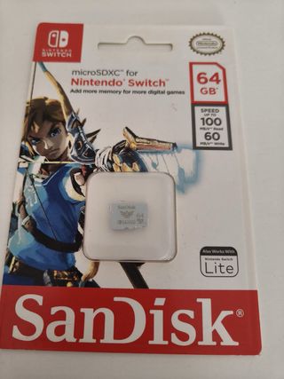 Tarjeta microSDXC SanDisk 64GB Nintendo Switch