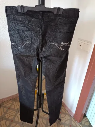 Pantalón Desigual Vintage Estampado Negro