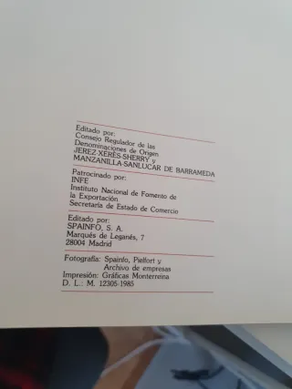Libro, Los vinos de Jerez.