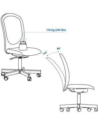 Silla de escritorio IKEA negra
