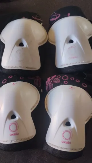 Patines en línea+rodilleras y coderas Oxelo niña