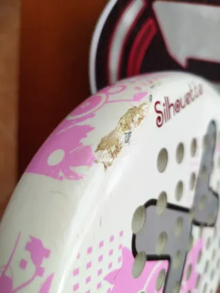 Pala NOX Silhouette Blanca y Rosa